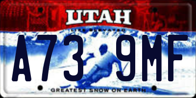 UT license plate A739MF