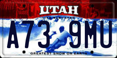 UT license plate A739MU