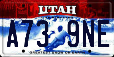 UT license plate A739NE