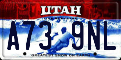 UT license plate A739NL