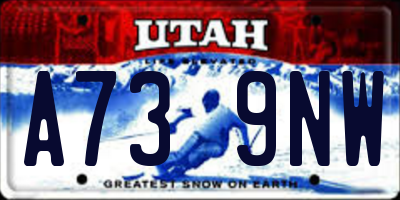 UT license plate A739NW