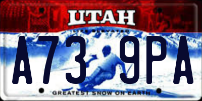 UT license plate A739PA