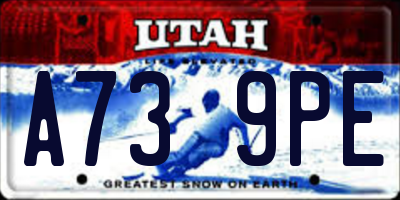 UT license plate A739PE