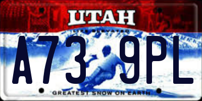 UT license plate A739PL