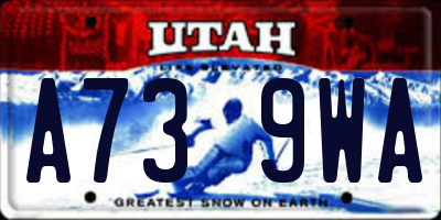 UT license plate A739WA