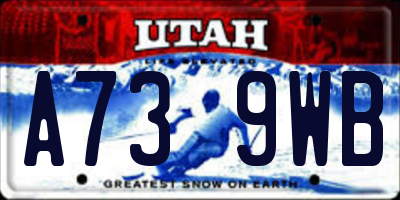 UT license plate A739WB