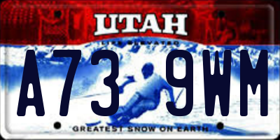 UT license plate A739WM