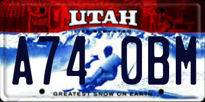 UT license plate A740BM