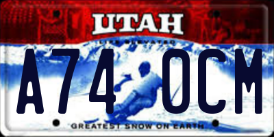 UT license plate A740CM