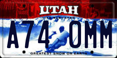 UT license plate A740MM