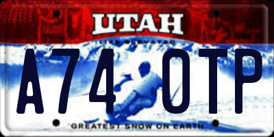 UT license plate A740TP