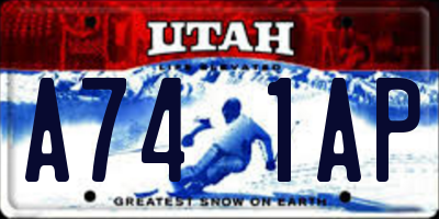 UT license plate A741AP