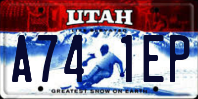 UT license plate A741EP