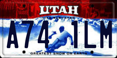 UT license plate A741LM