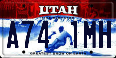 UT license plate A741MH