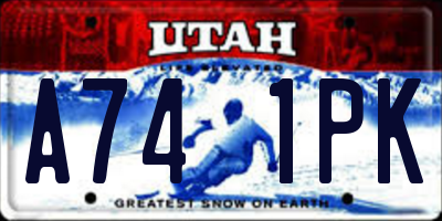 UT license plate A741PK