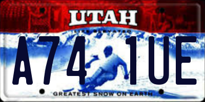 UT license plate A741UE