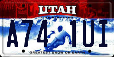 UT license plate A741UI