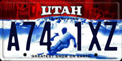 UT license plate A741XZ