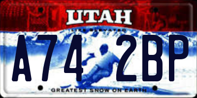 UT license plate A742BP