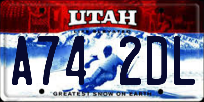 UT license plate A742DL