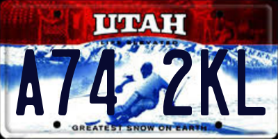 UT license plate A742KL