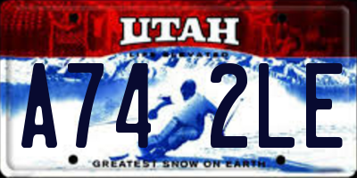 UT license plate A742LE