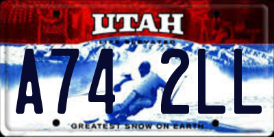 UT license plate A742LL