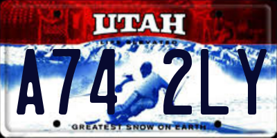 UT license plate A742LY