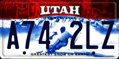 UT license plate A742LZ