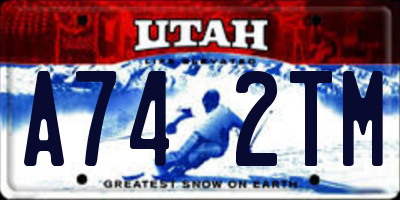 UT license plate A742TM