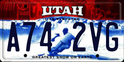 UT license plate A742VG