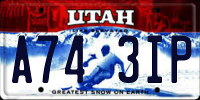 UT license plate A743IP