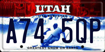 UT license plate A745QP