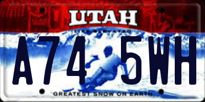 UT license plate A745WH