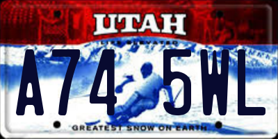UT license plate A745WL