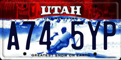 UT license plate A745YP
