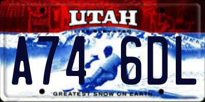 UT license plate A746DL