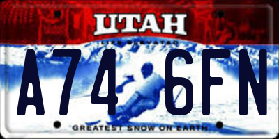 UT license plate A746FN