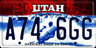 UT license plate A746GG