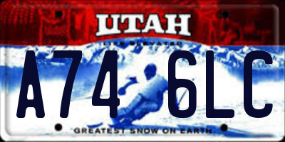 UT license plate A746LC