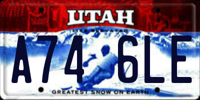 UT license plate A746LE