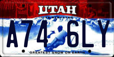 UT license plate A746LY