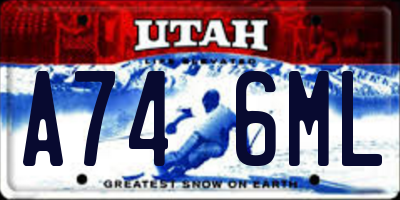 UT license plate A746ML