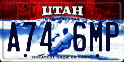 UT license plate A746MP