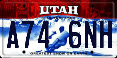 UT license plate A746NH