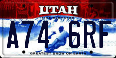 UT license plate A746RF