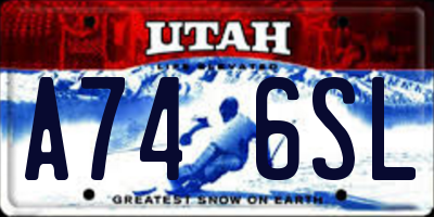UT license plate A746SL