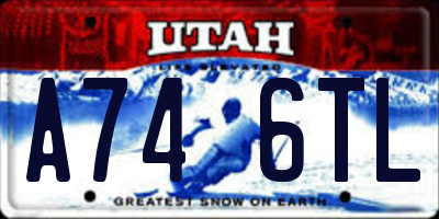 UT license plate A746TL