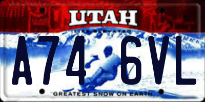 UT license plate A746VL